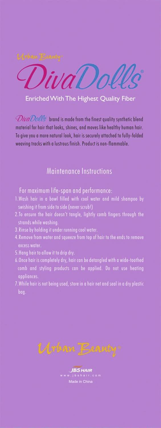 Synthetic Drawstring Diva Dolls DD333 — Cheryl Color #1B Synthetic Drawstring Diva Dolls DD333 — Cheryl Color #1B