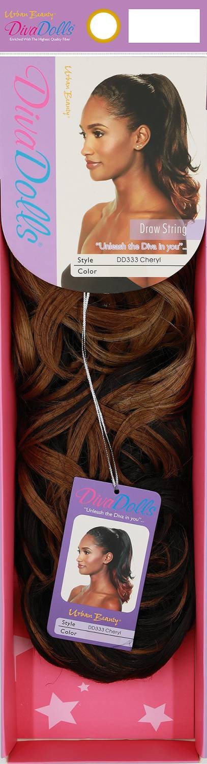 Synthetic Drawstring Diva Dolls DD333 — Cheryl Color F1B/Burgundy Synthetic Drawstring Diva Dolls DD333 — Cheryl Color F1B/Burgundy