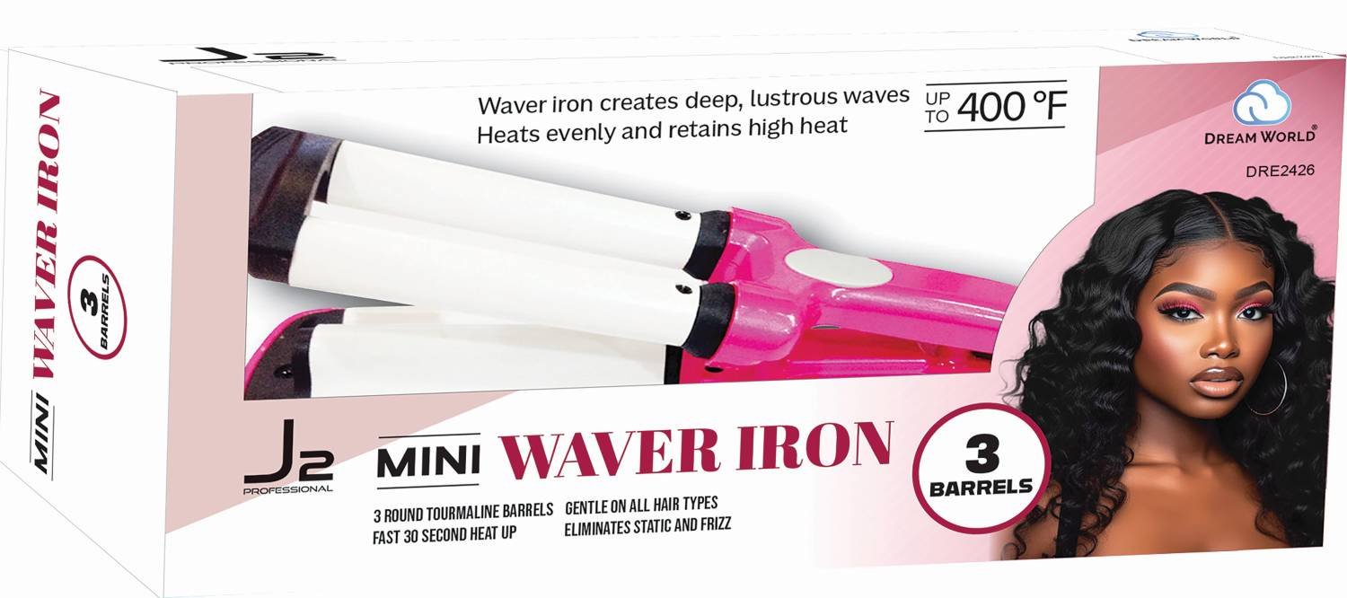 J2 HAIR TOOLS 3-BARREL MINI WAVER IRON J2 HAIR TOOLS 3-BARREL MINI WAVER IRON