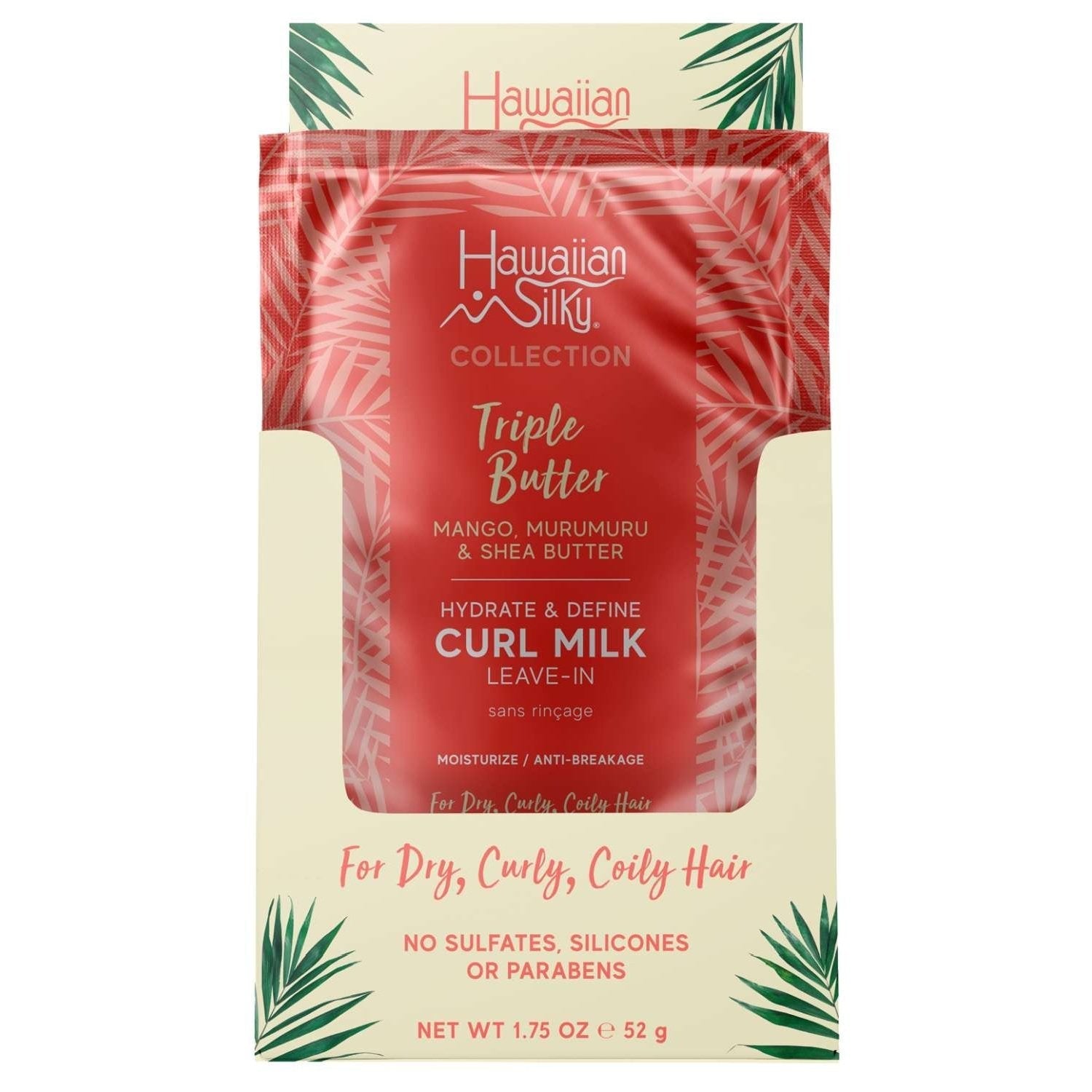 Hawaiian Silky Collection Triple Butter Hydrate Define Curl Milk Leave-In Moisturizer Display Box Hawaiian Silky Collection Triple Butter Hydrate Define Curl Milk Leave-In Moisturizer Display Box