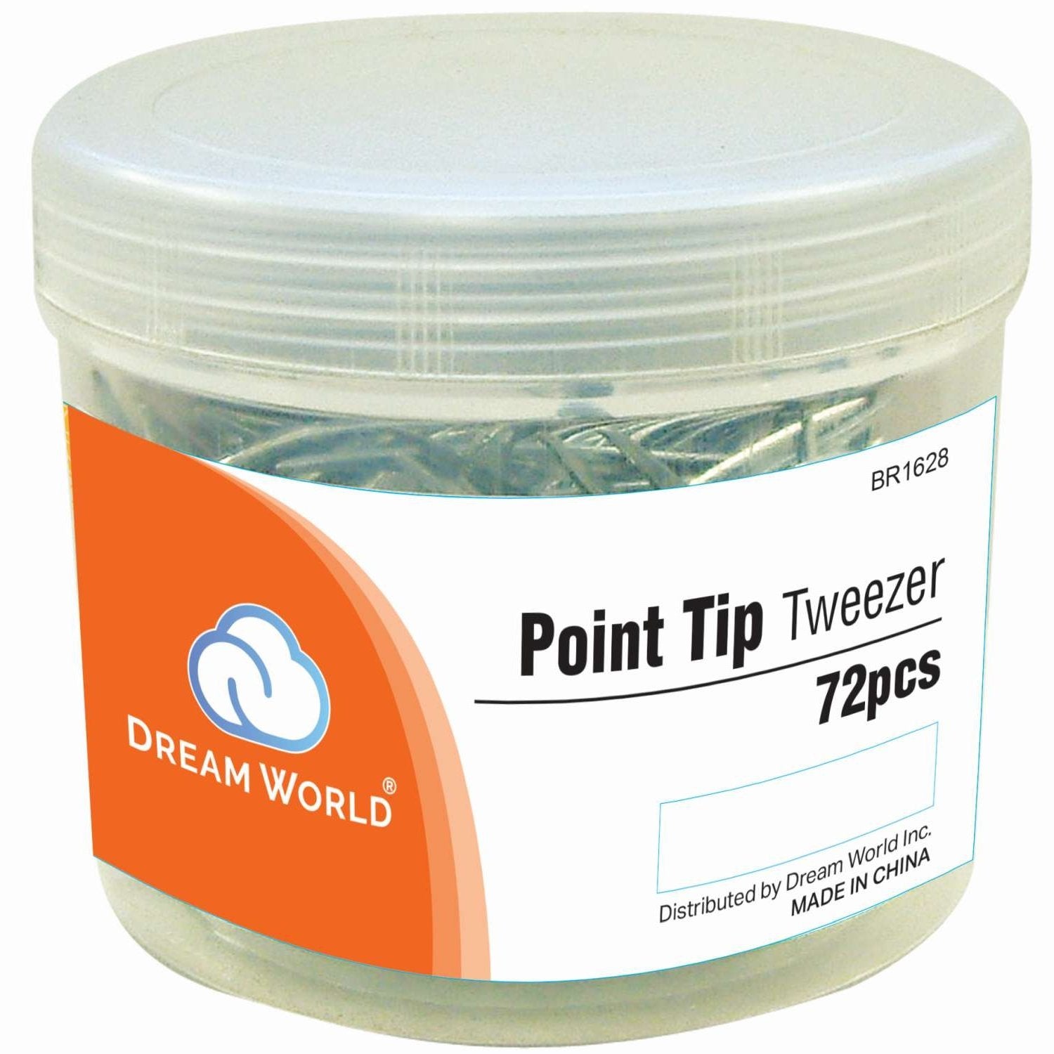 Brittny Tweezer Point Tip 72-Piece Jar Brittny Tweezer Point Tip 72-Piece Jar