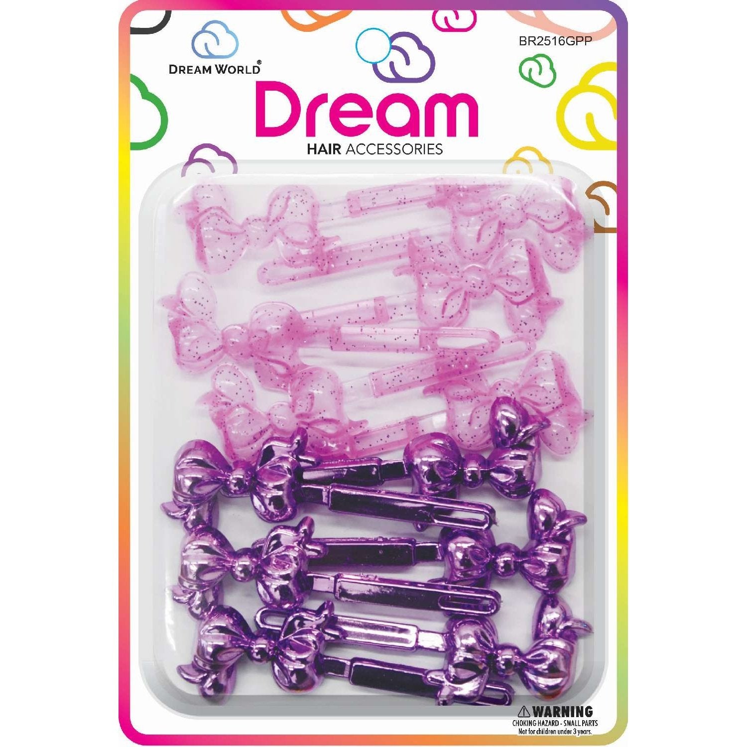 Chloe Barrette 16 Chubby Ribbon Glitter Purple Chloe Barrette 16 Chubby Ribbon Glitter Purple
