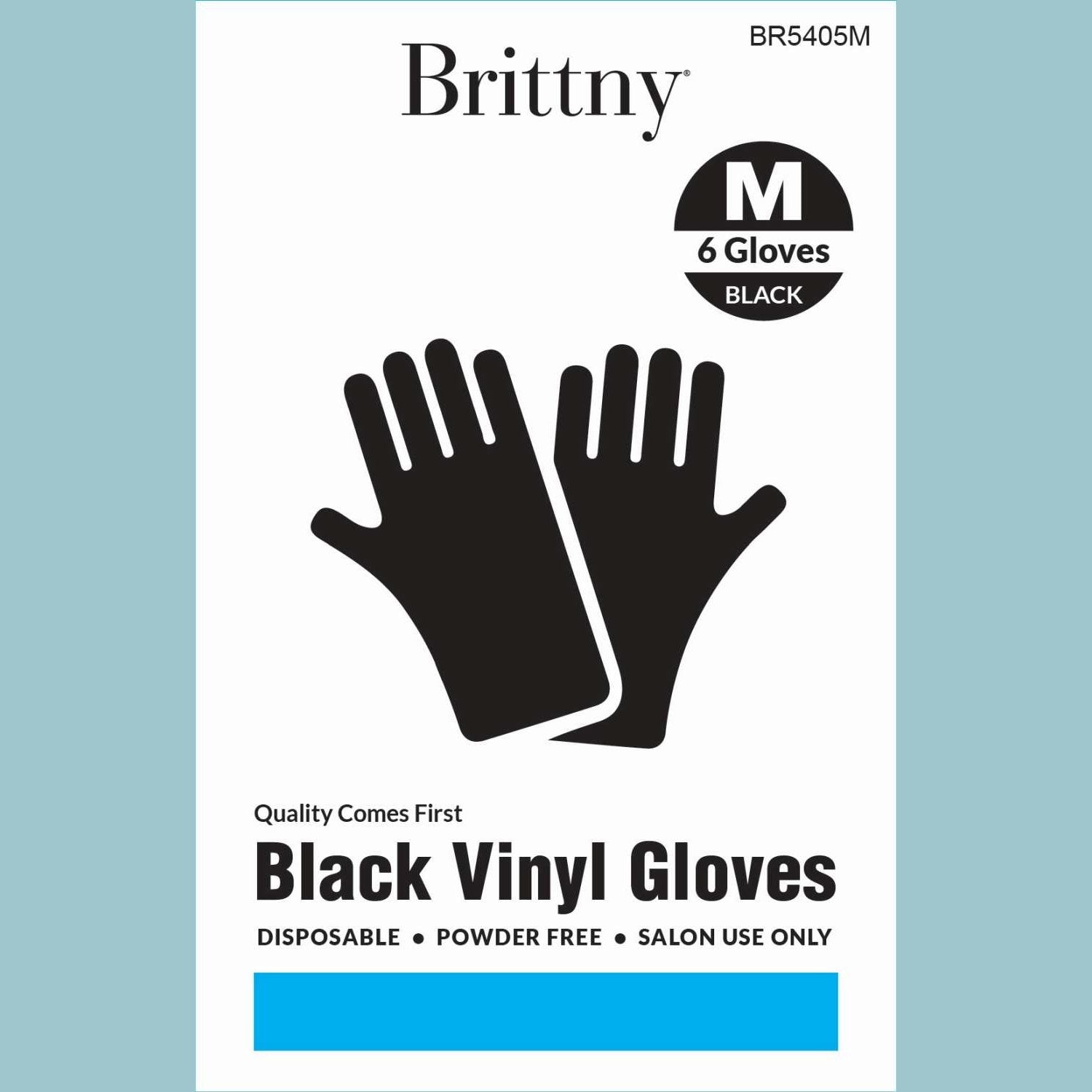 Brittny Gloves Vinyl 6Pcbox Black Brittny Gloves Vinyl 6Pcbox Black