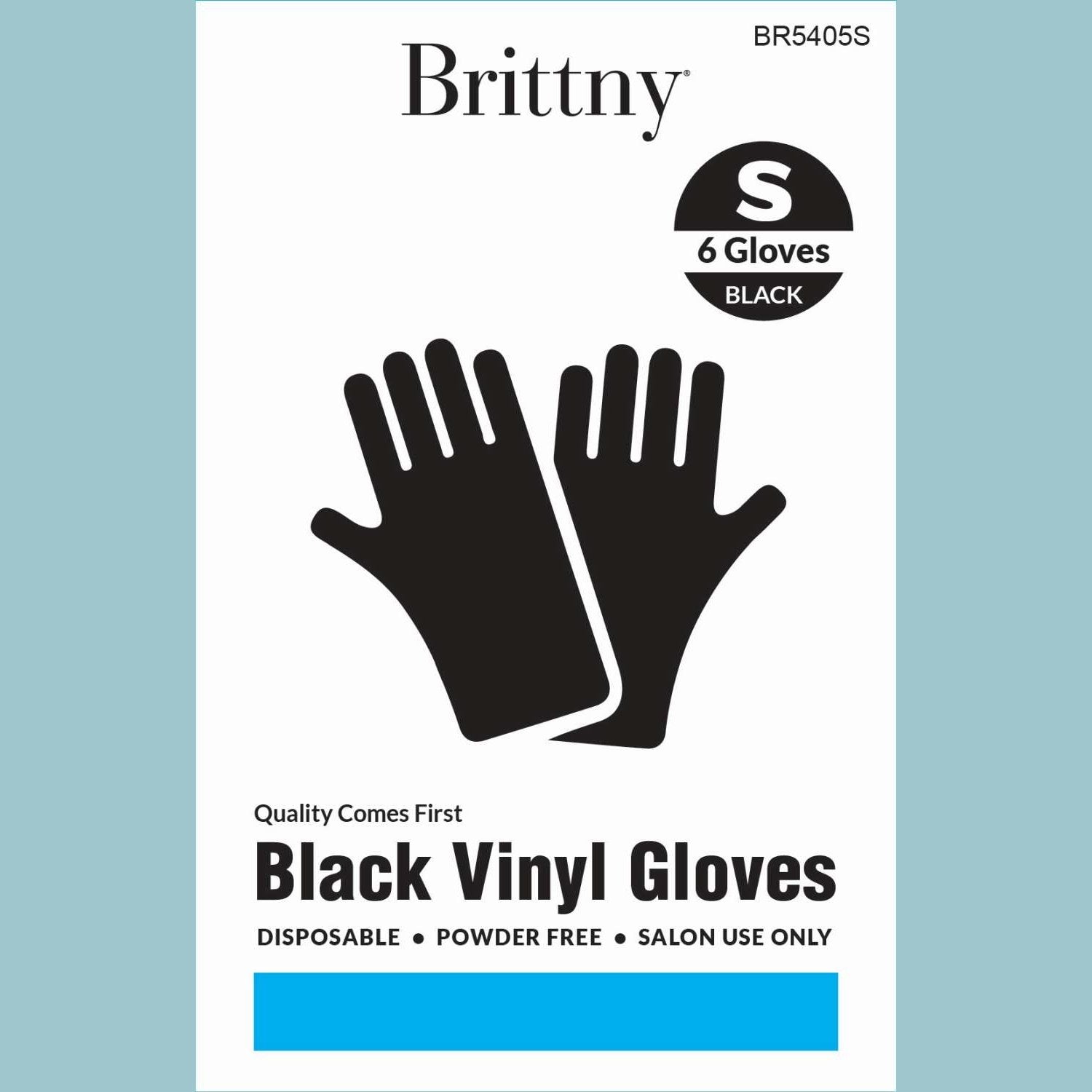 Brittny Gloves Vinyl 6Pcbox Black Brittny Gloves Vinyl 6Pcbox Black