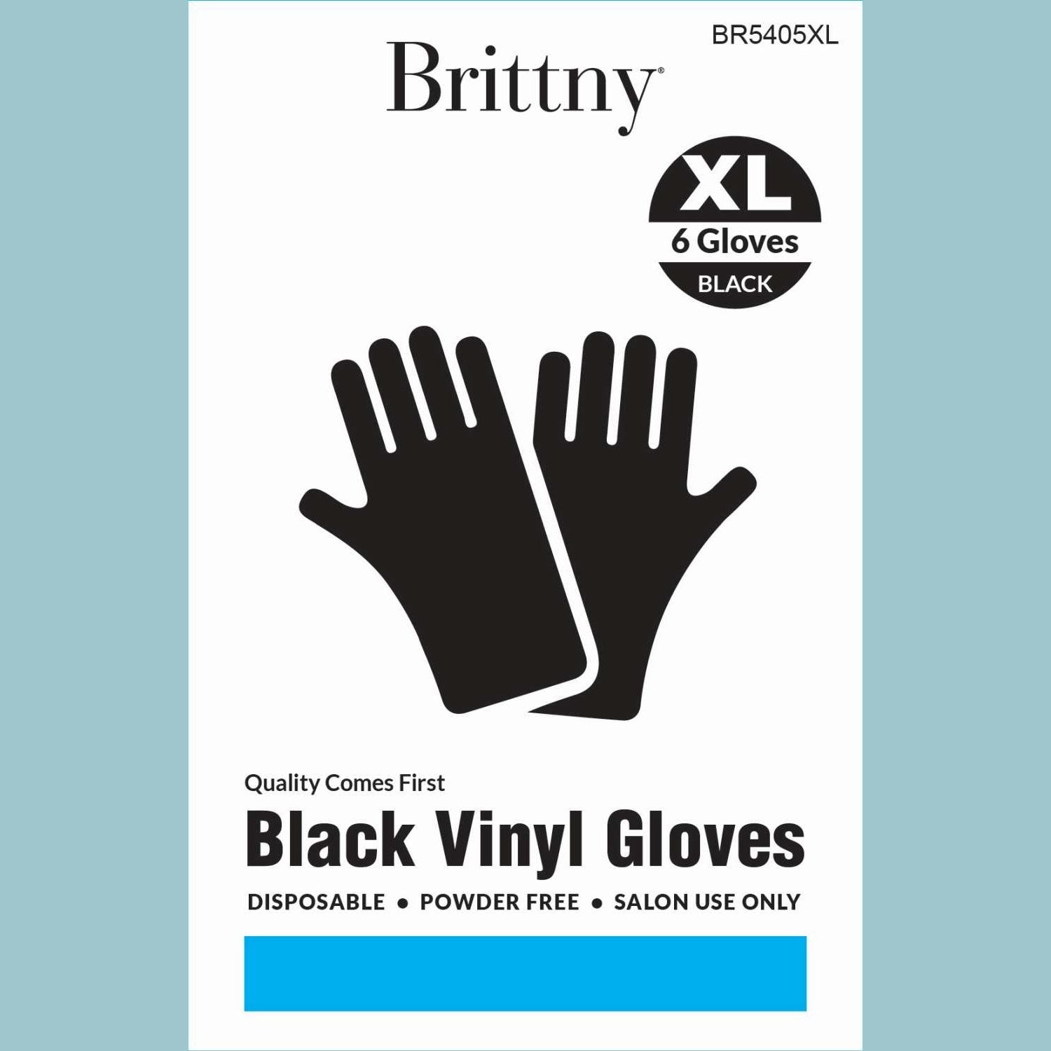 Brittny Gloves Vinyl 6Pcbox Black Brittny Gloves Vinyl 6Pcbox Black