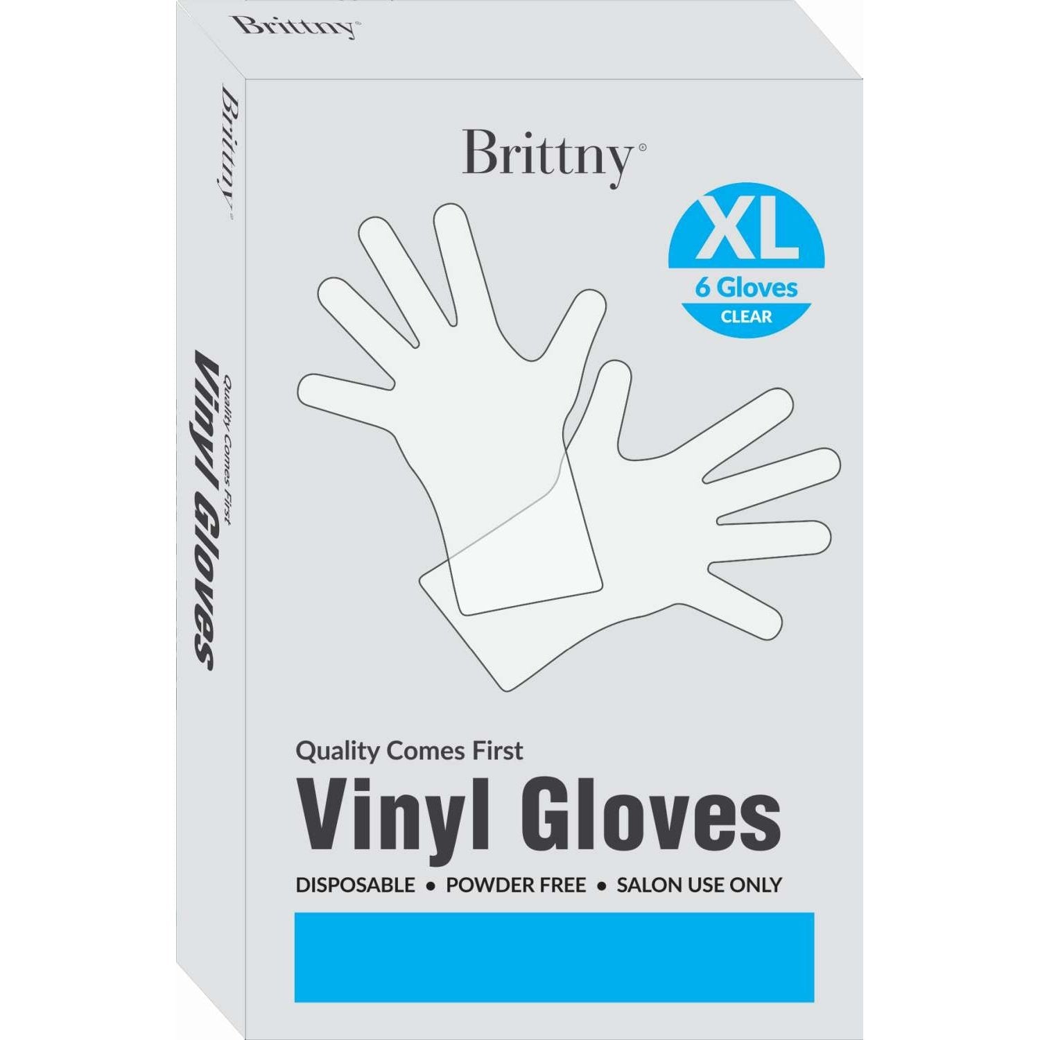 Brittny Vinyl Gloves 6 Piecesbox Xlarge Brittny Vinyl Gloves 6 Piecesbox Xlarge