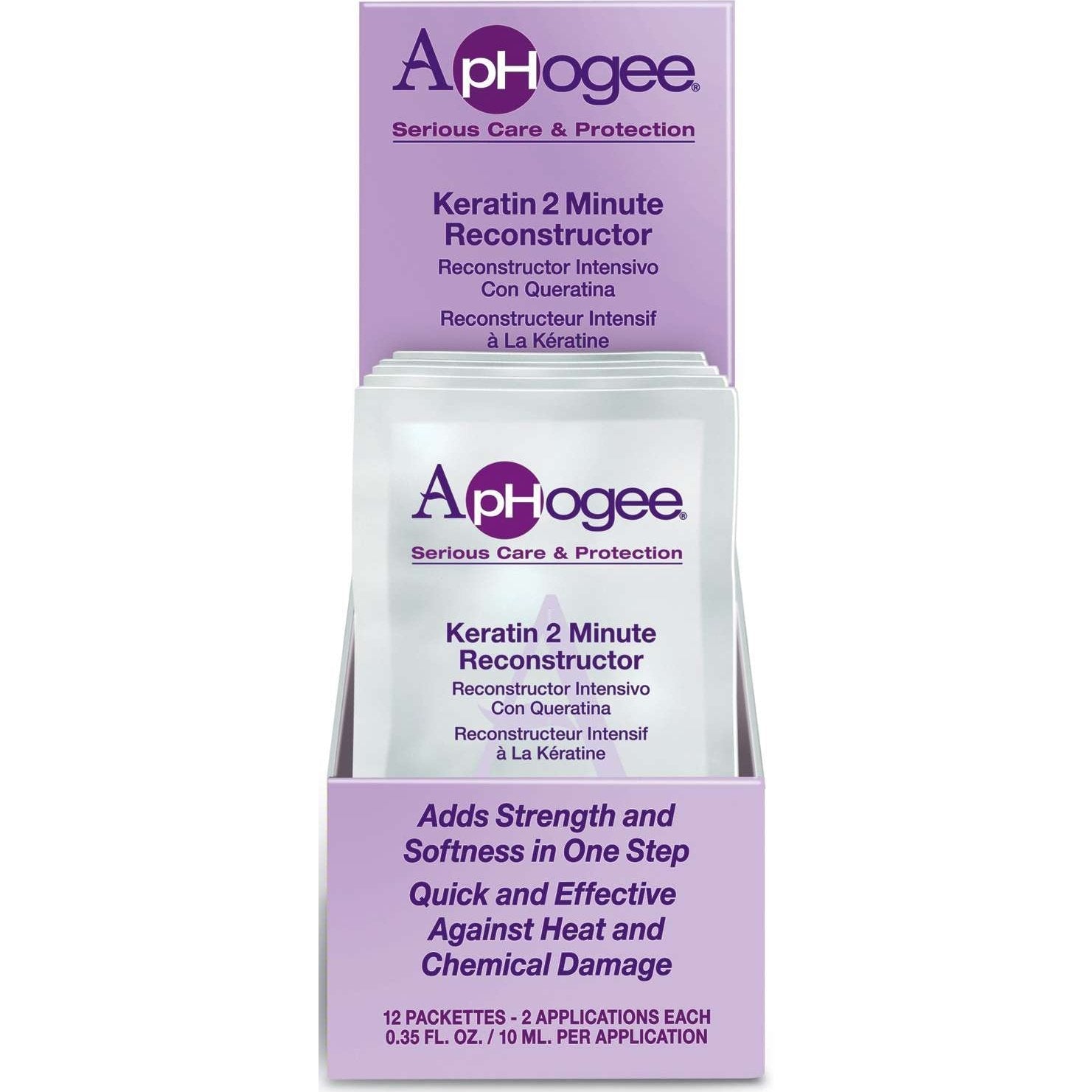 Aphogee Keratin 2 Minute Reconstructor 12-Piece Display Aphogee Keratin 2 Minute Reconstructor 12-Piece Display