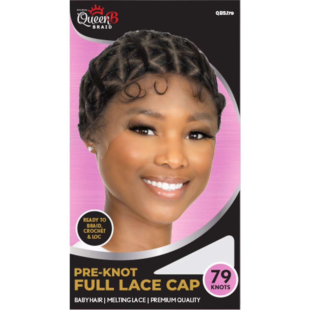 Queen B Pre-Knot Full Lace Cap - 79 Knots Queen B Pre-Knot Full Lace Cap - 79 Knots