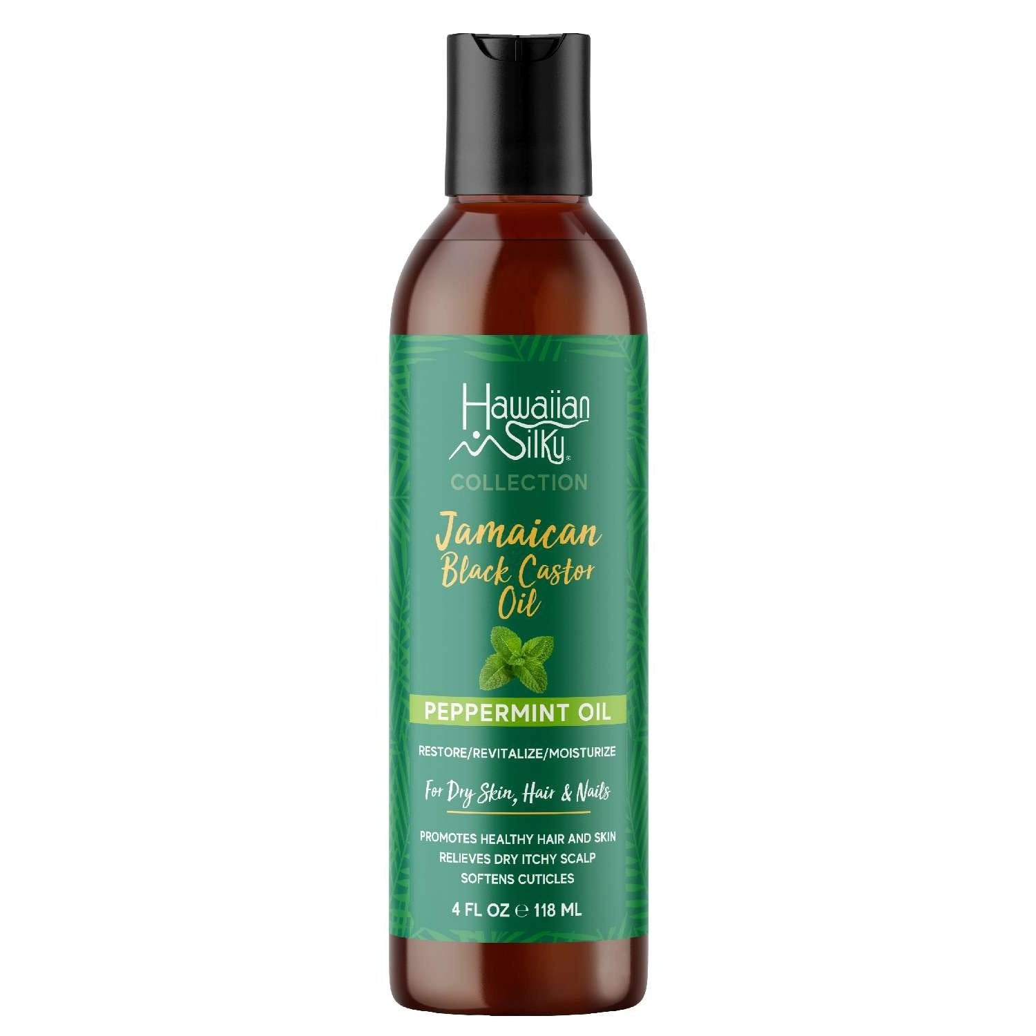 Hawaiian Silky Jamaican Black Castor Oil Peppermint Oil 4 Oz