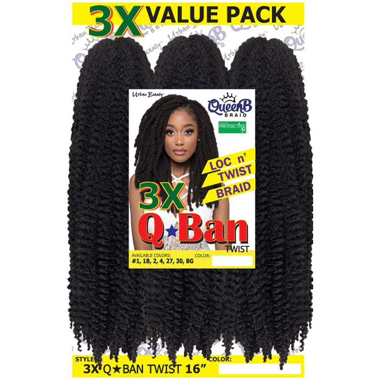 Synthetic Queen B 3X Q-Ban Twist Color #4