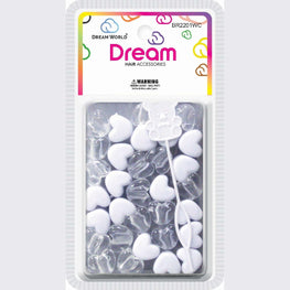 Chloe Bead Heart Big Whiteclear