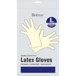 Brittny Latex Gloves 10 Pieces Pack Large